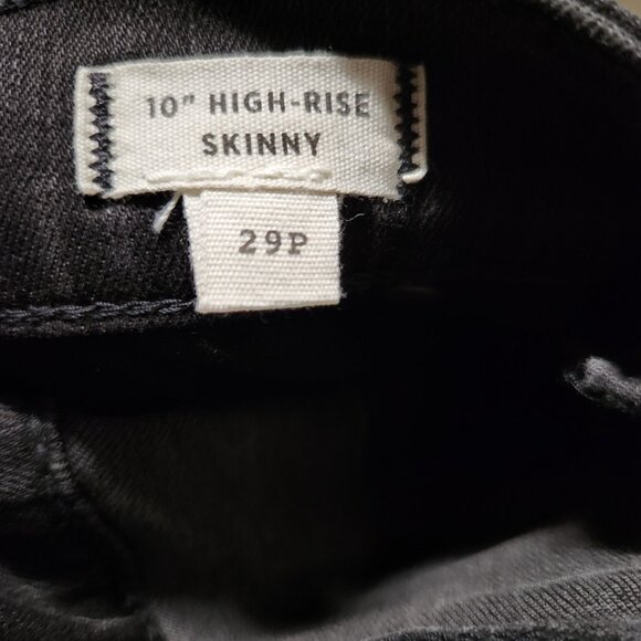 Madewell 10" High-Rise Skinny Jeans Size 29P Raw Hem Fray Button Fly - Picture 11 of 12